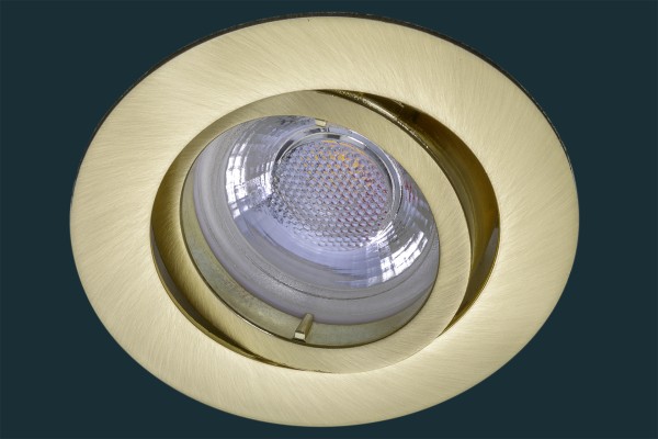 LED Einbaustrahler flach FLAT DIM 38, matt-messing