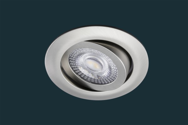 LED Einbaustrahler flach TRI DIM Click, 5W, matt-chrom