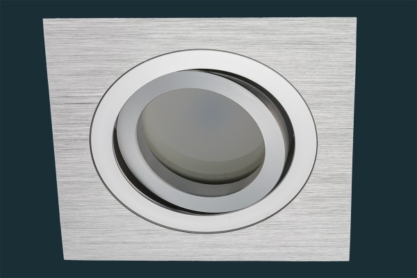 LED Einbaustrahler Solid Alu, FLAT DIM 120, eckig