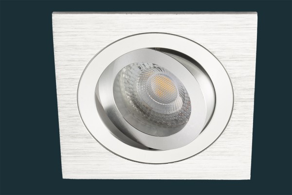 LED Einbaustrahler SOLID ALU, aluminium eckig