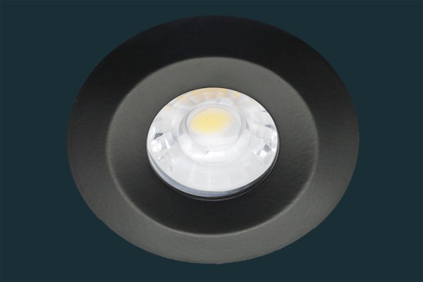 LED Einbaustrahler JET, IP65, dimmbar, 8W, schwarz