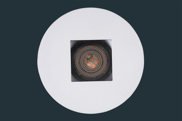 LED Einbaustrahler SQUARE, rund, weiß